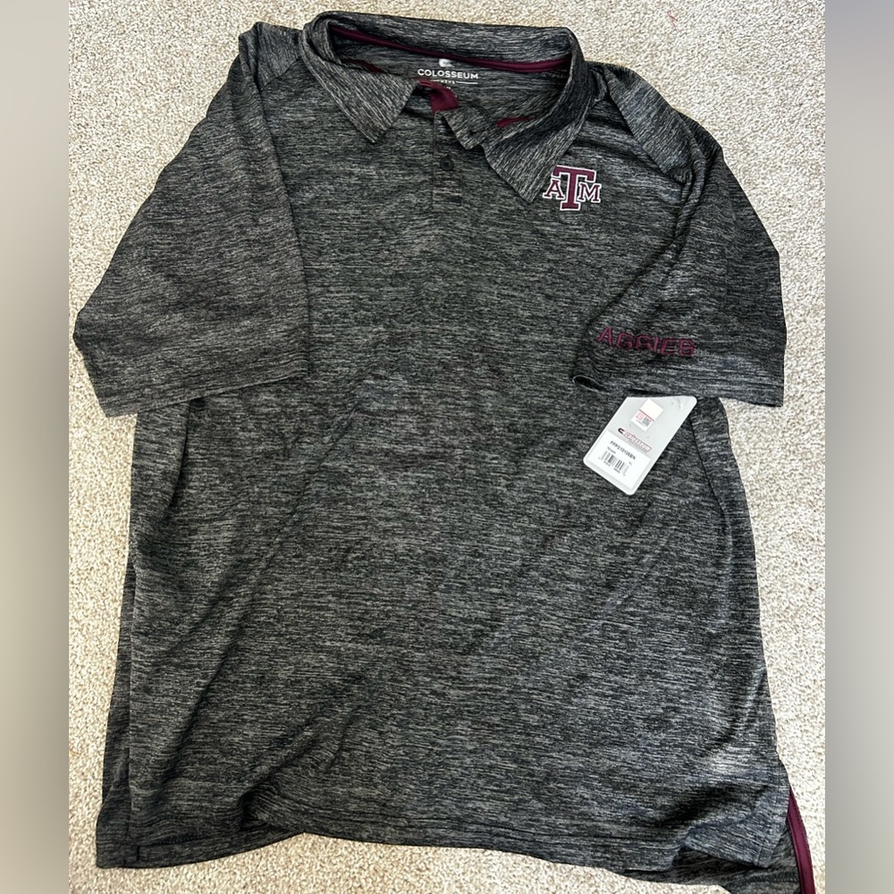 Brand new men’s XL Aggies Texas ATM shirt polo could fit L